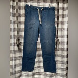 GAP Medium Wash Denim Draw String Pants